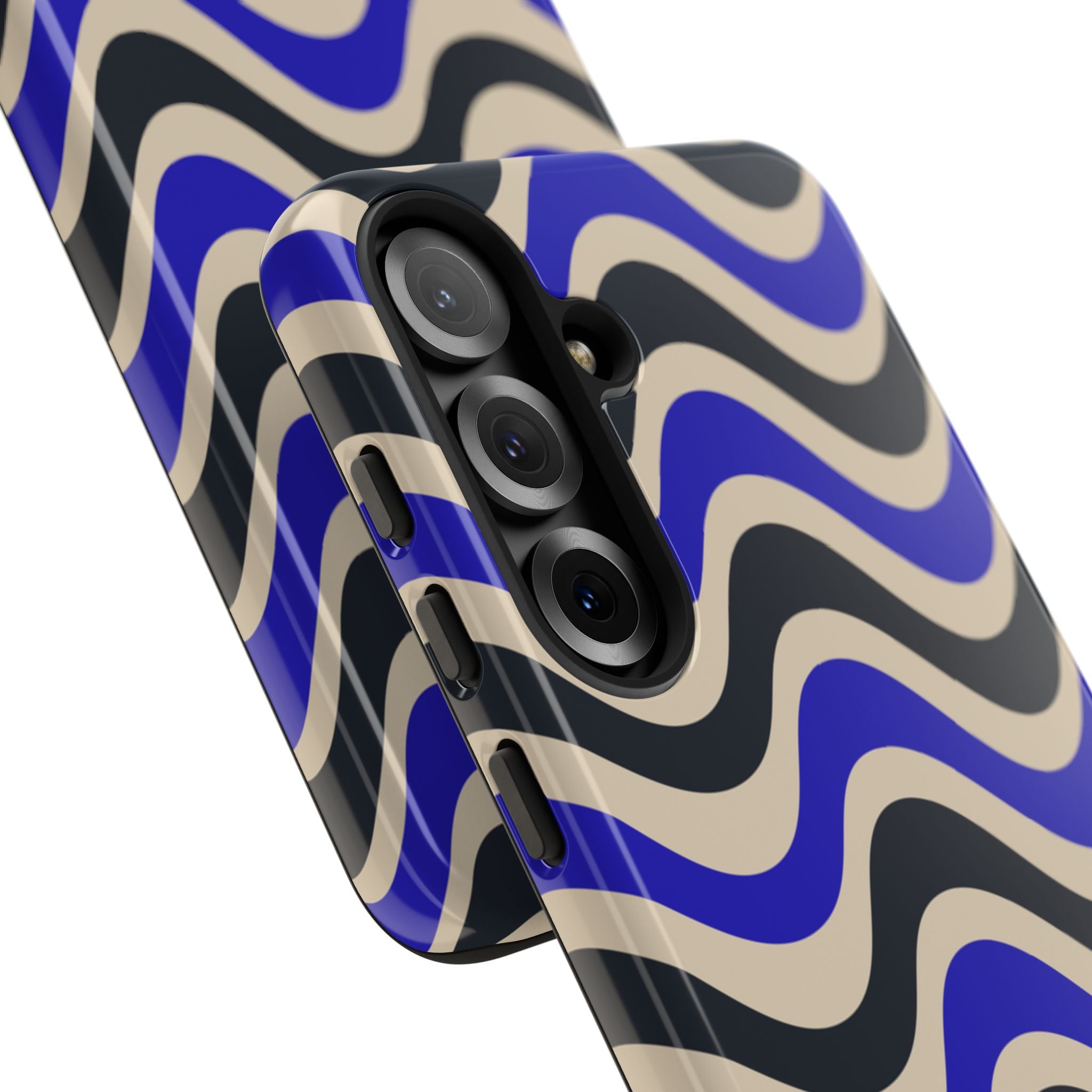 Black & Blue Waves Tough Case