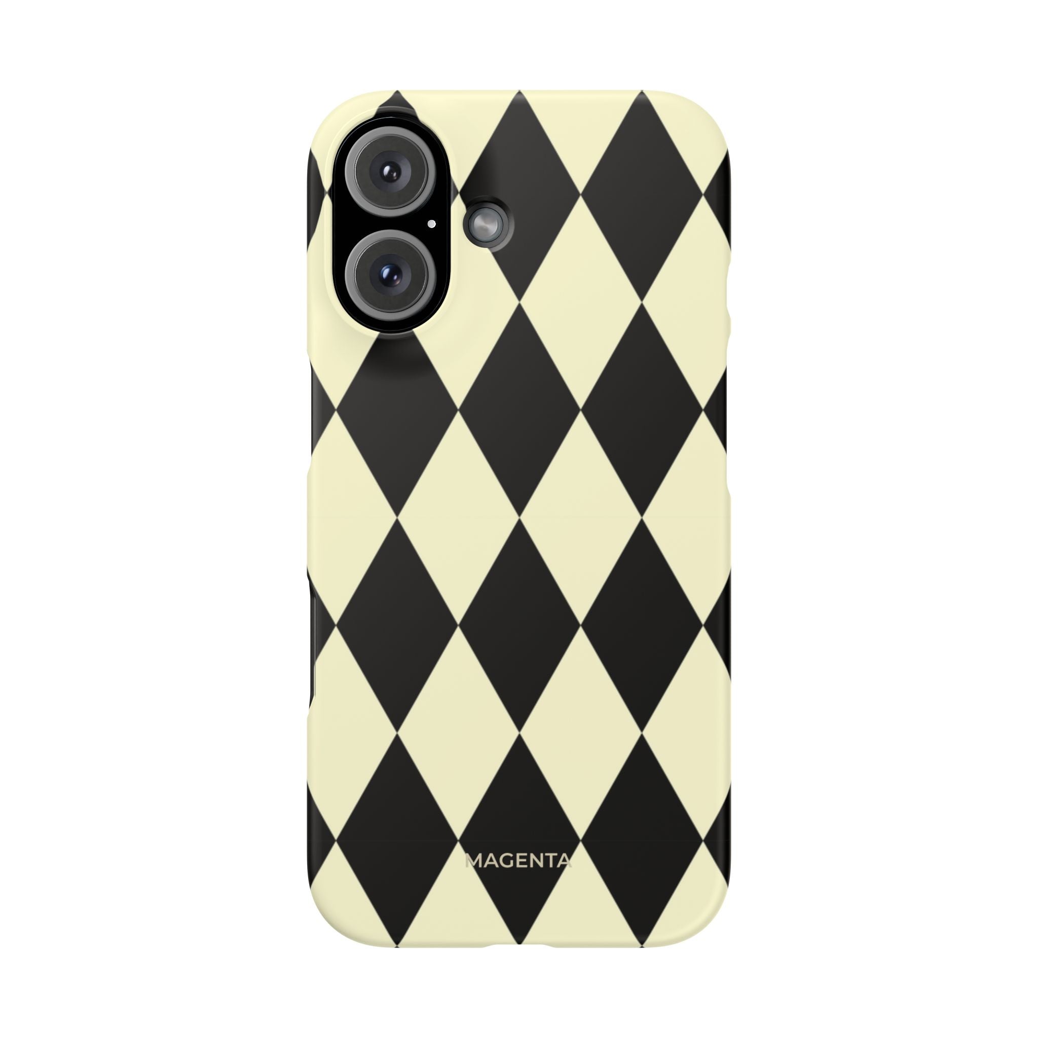Black & Cream Geometric Snap Case