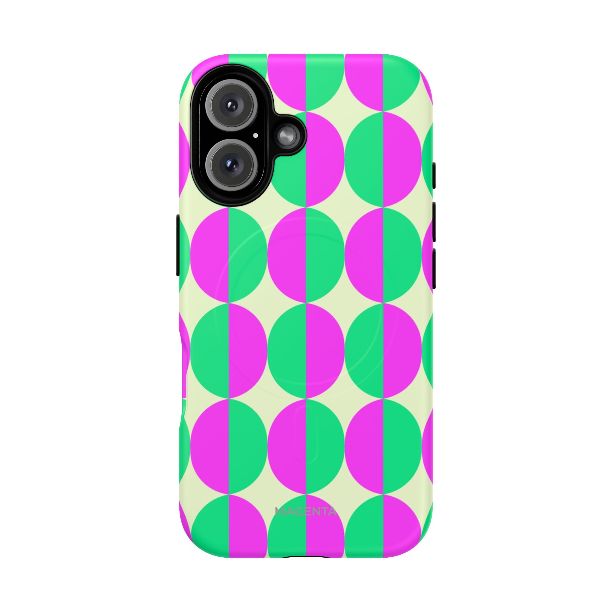 Pink Green Circle Tough Mag Case