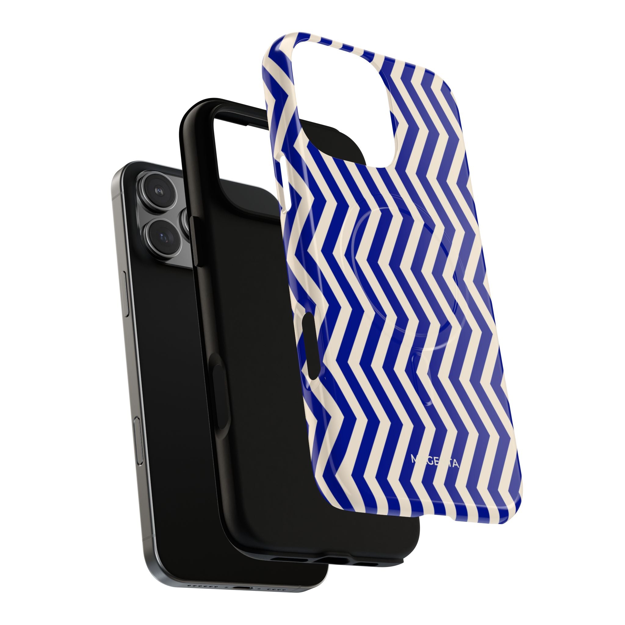 Blue Chevron Tough Mag Case