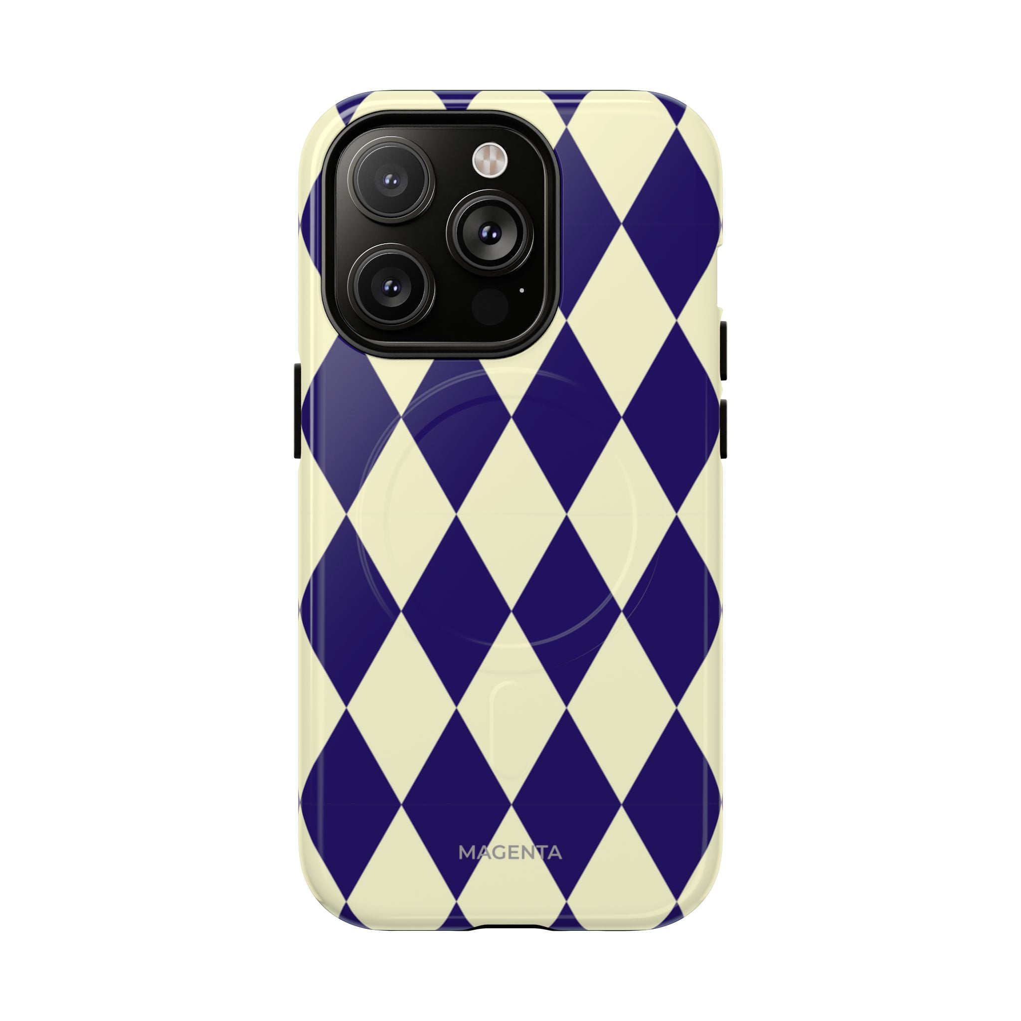 Navy & Cream Geometric Tough Magnetic Case