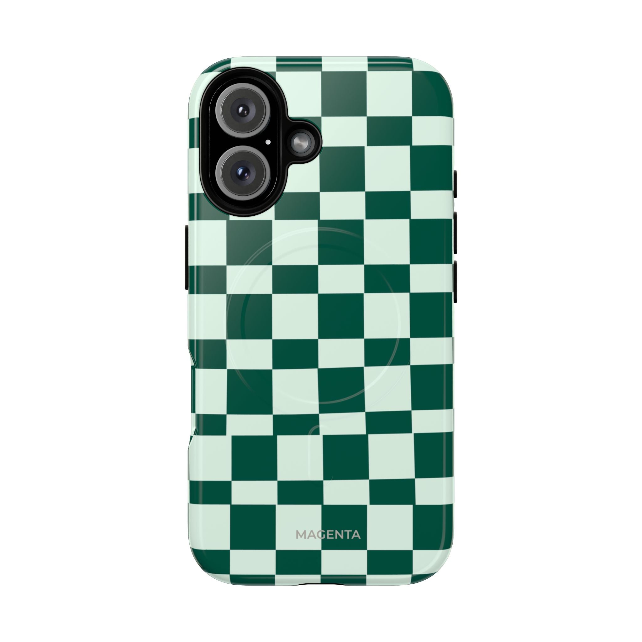 Deep Green Check Tough Magnetic Case