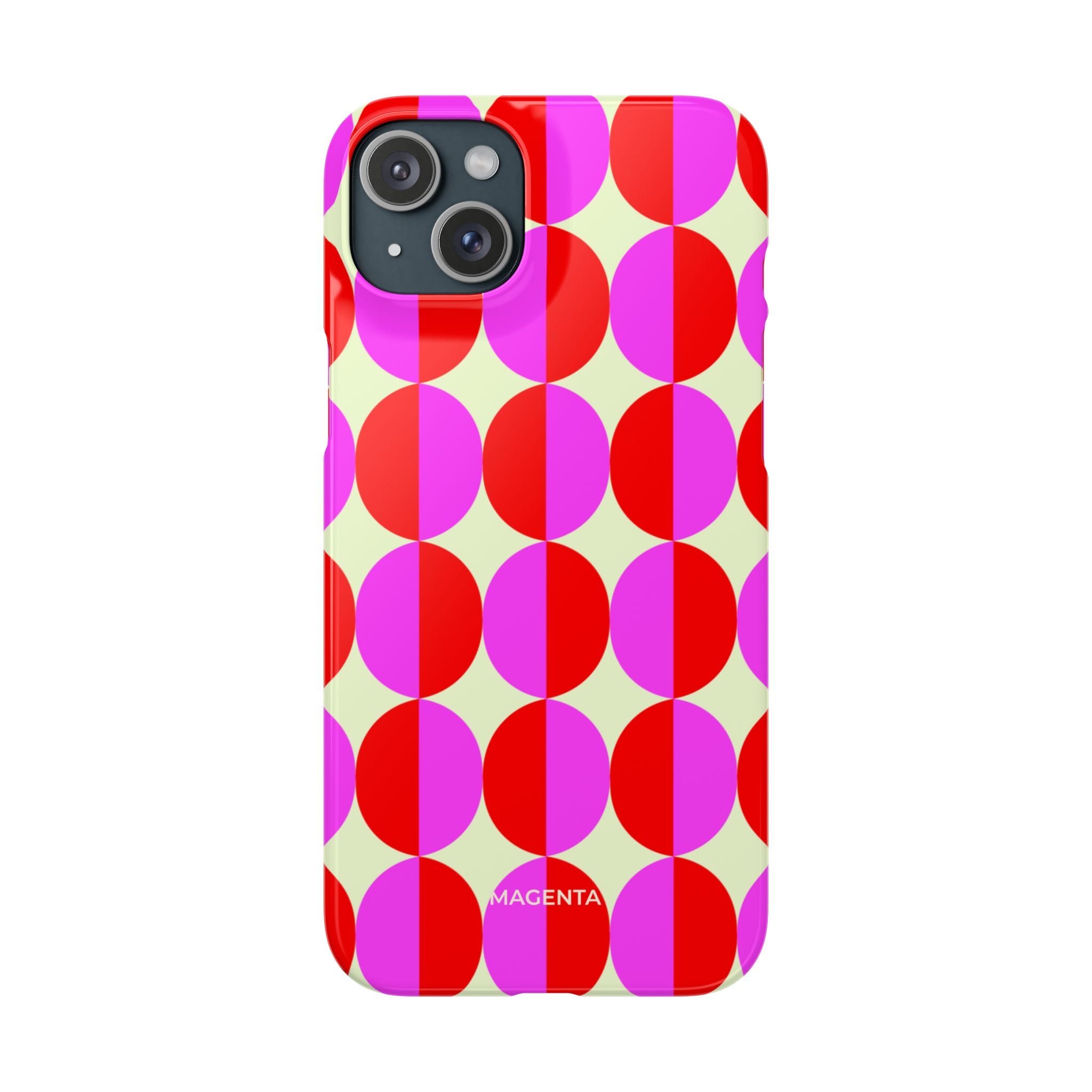 Red Pink Circle Snap Case
