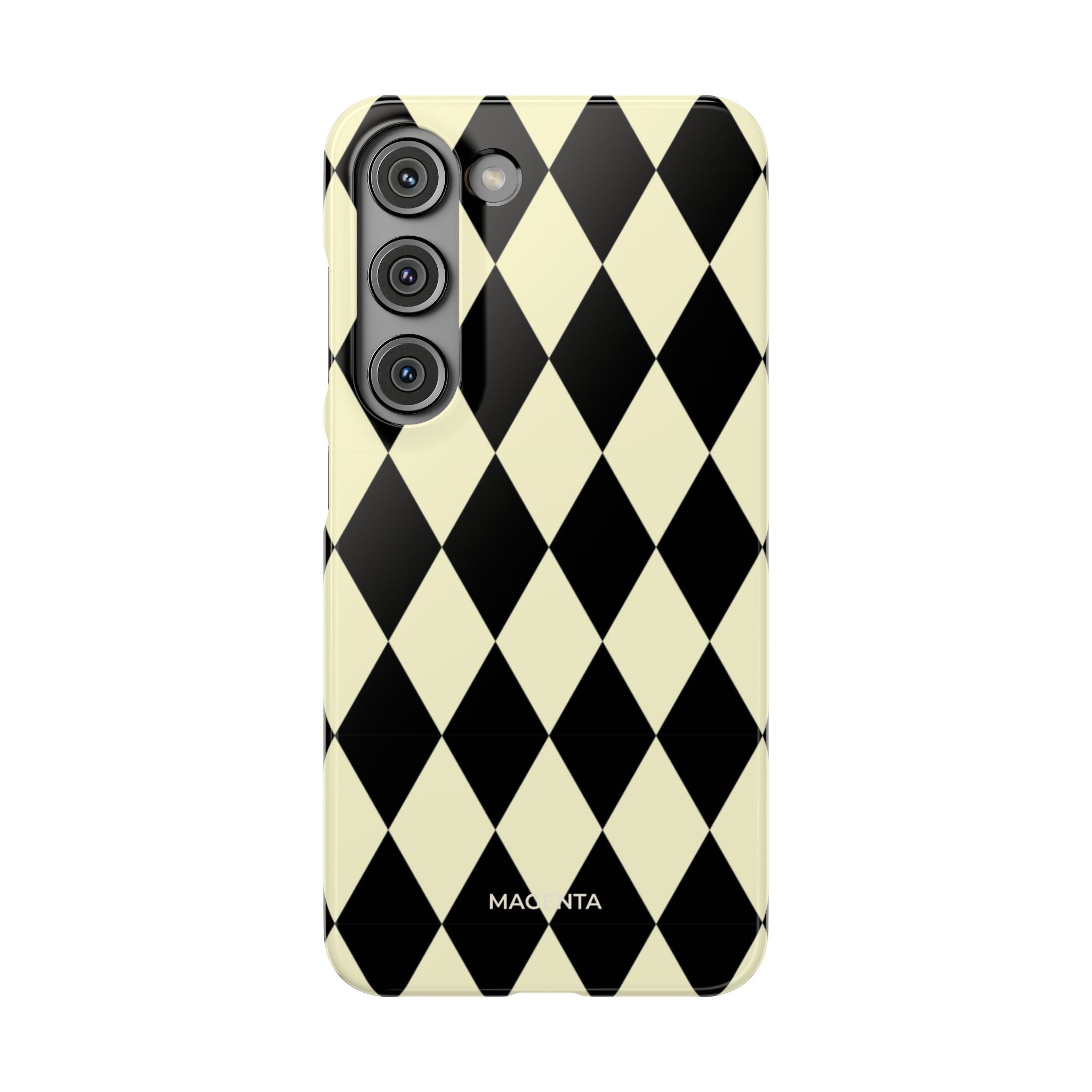 Black & Cream Geometric Snap Case