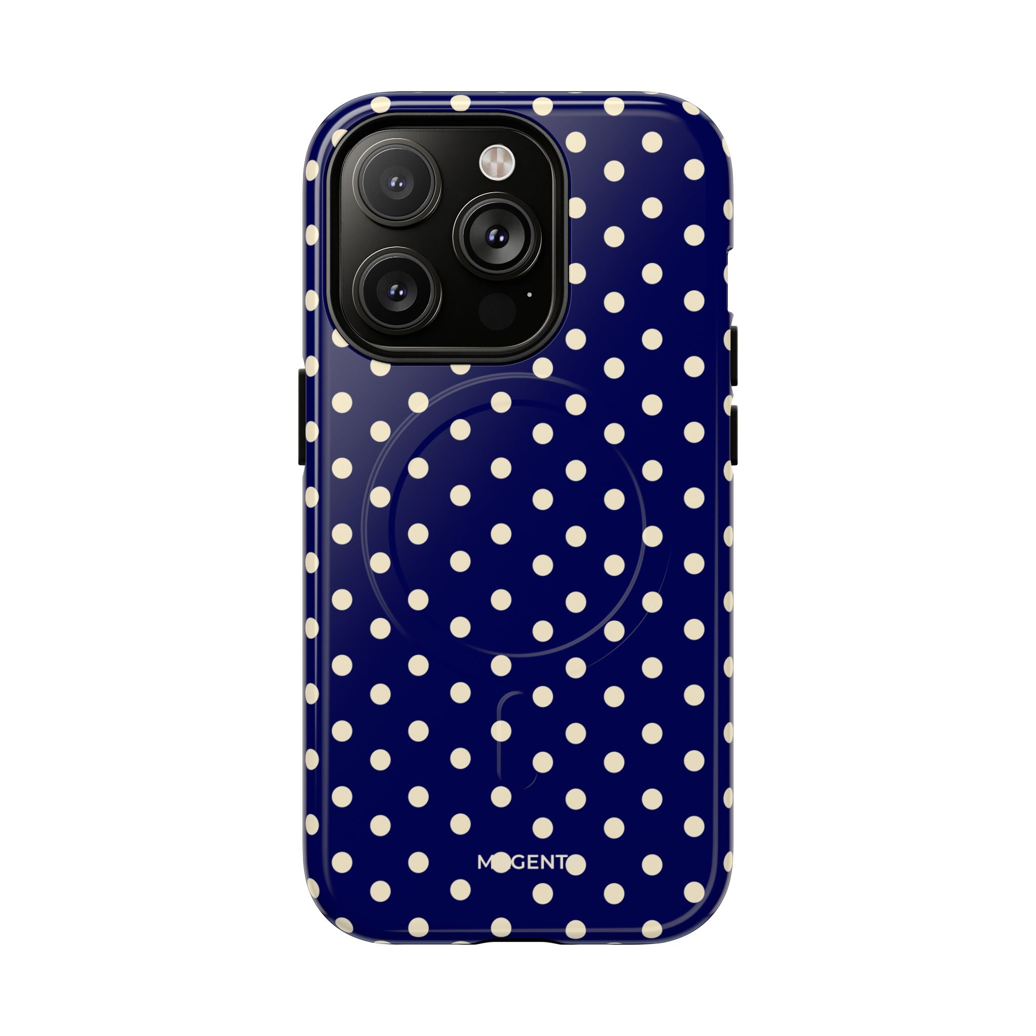 Cream On Navy Tough Magnetic Case