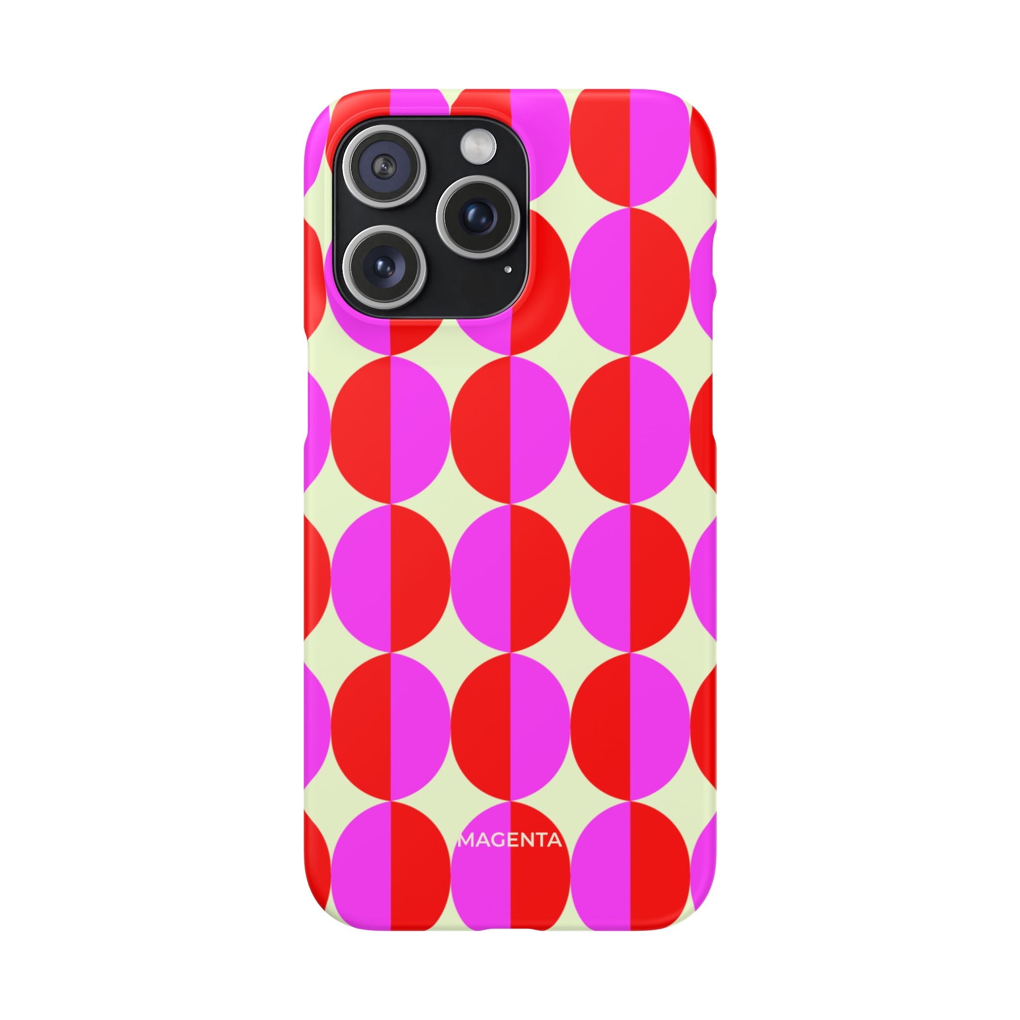Red Pink Circle Snap Case